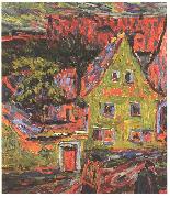 Ernst Ludwig Kirchner Green house Germany oil painting artist